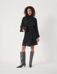Hush Diamante Gathered Neck Mini Dress