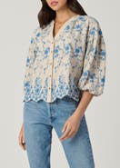 Shoshanna Fred Serra Embroidery Top