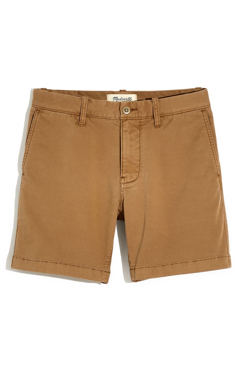 Madewell 7-Inch CoolMax<sup>®</sup> Chino Shorts, Main, color, Faded Birch