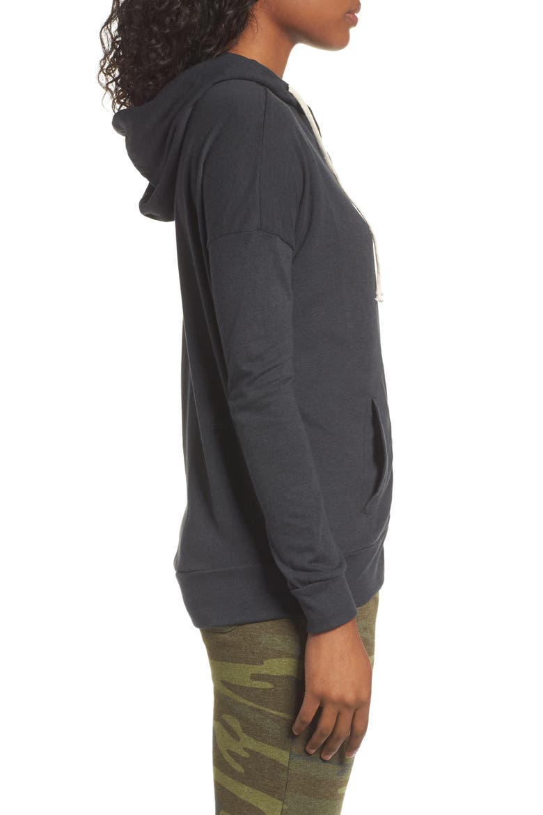 Cool Down Zip Hoodie, Alternate, color, ECO TRUE BLACK