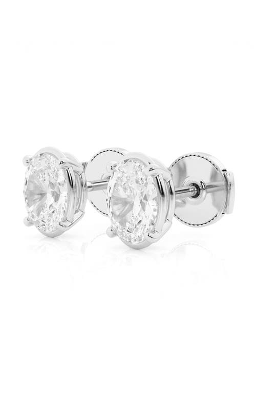 Badgley Mischka Collection 14k Gold Lab Created Diamond Stud Earrings In White
