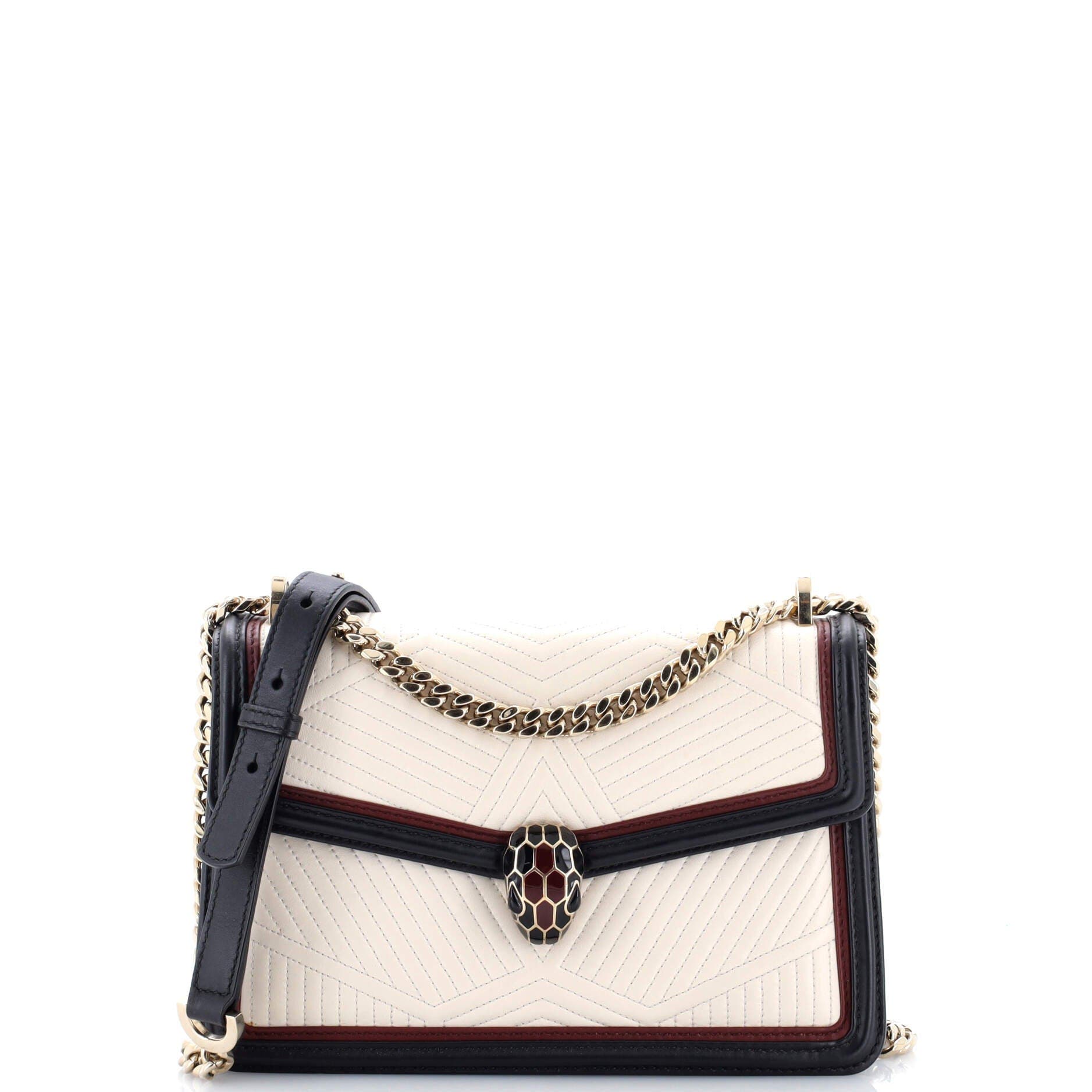 Serpenti Forever Shoulder Bag Quilted Leather Small, Main, color, None