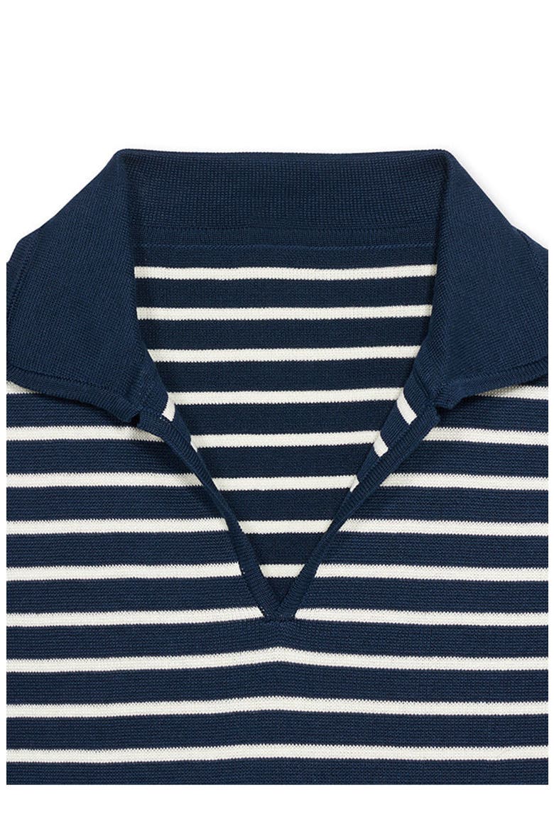 Andy Polo Short Ribbed Sleeve, Alternate, color, BLUE