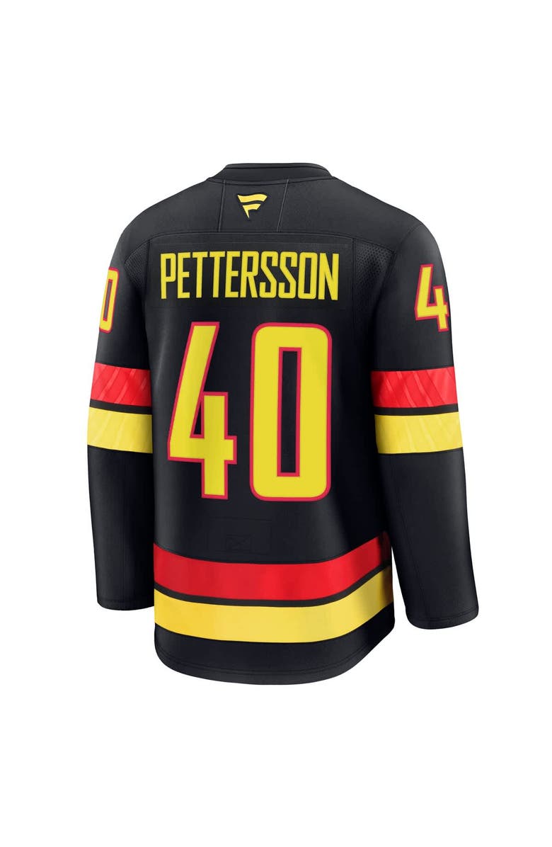FANATICS Men's Fanatics Elias Pettersson Black Vancouver Canucks Alternate Premium Jersey, Alternate, color, 