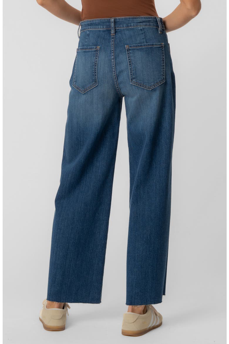 Meg Raw Hem High Waist Ankle Wide Leg Jeans, Alternate, color, RESOLUTION