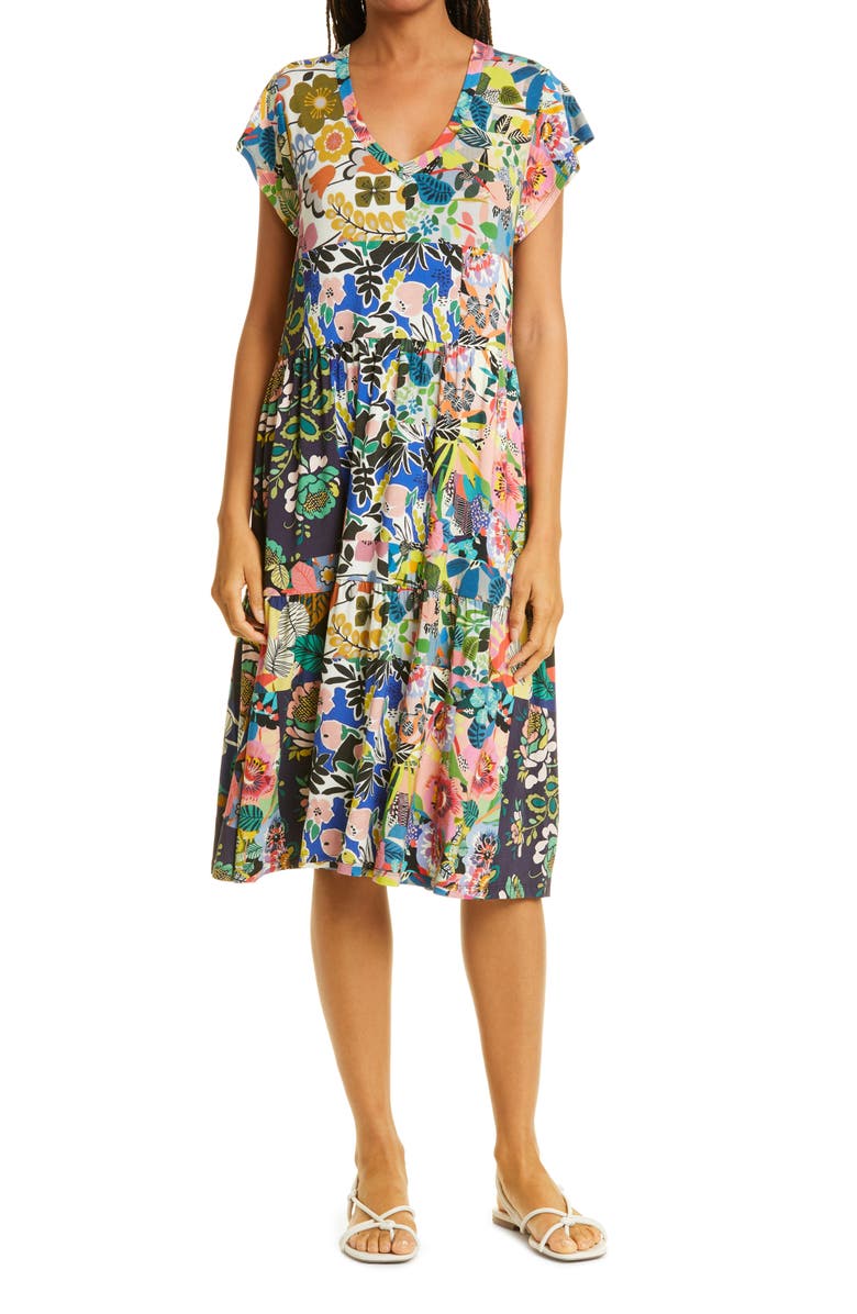 Johnny Was Chelsea Garden Tiered Dress, Main, color, 
