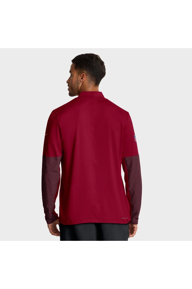 Men's Nike Burgundy Washington Commanders Sideline Dri-FIT Half-Zip Pullover, Alternate, color, Burgundy