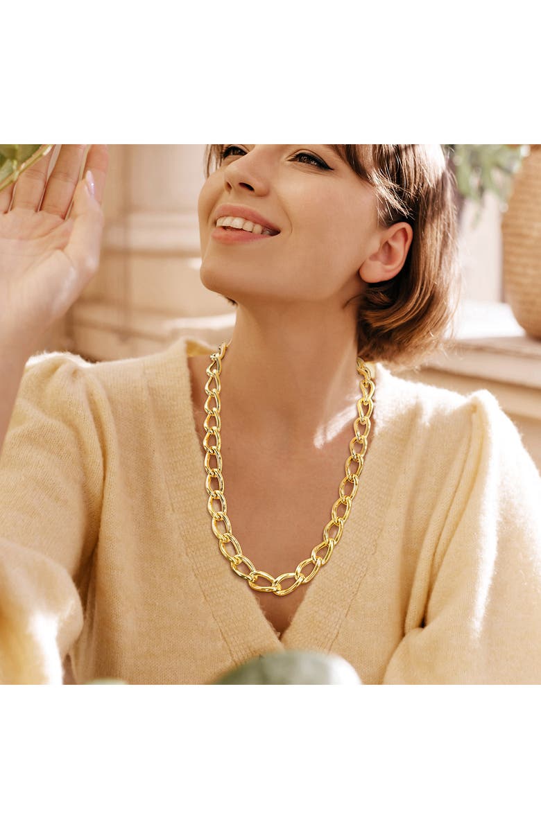 DELMAR Men's Hollow Link Chain Necklace, Alternate, color,