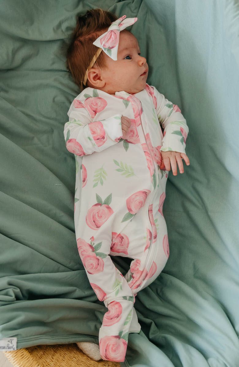 Copper Pearl Grace Zip Front Footie, Alternate, color, 