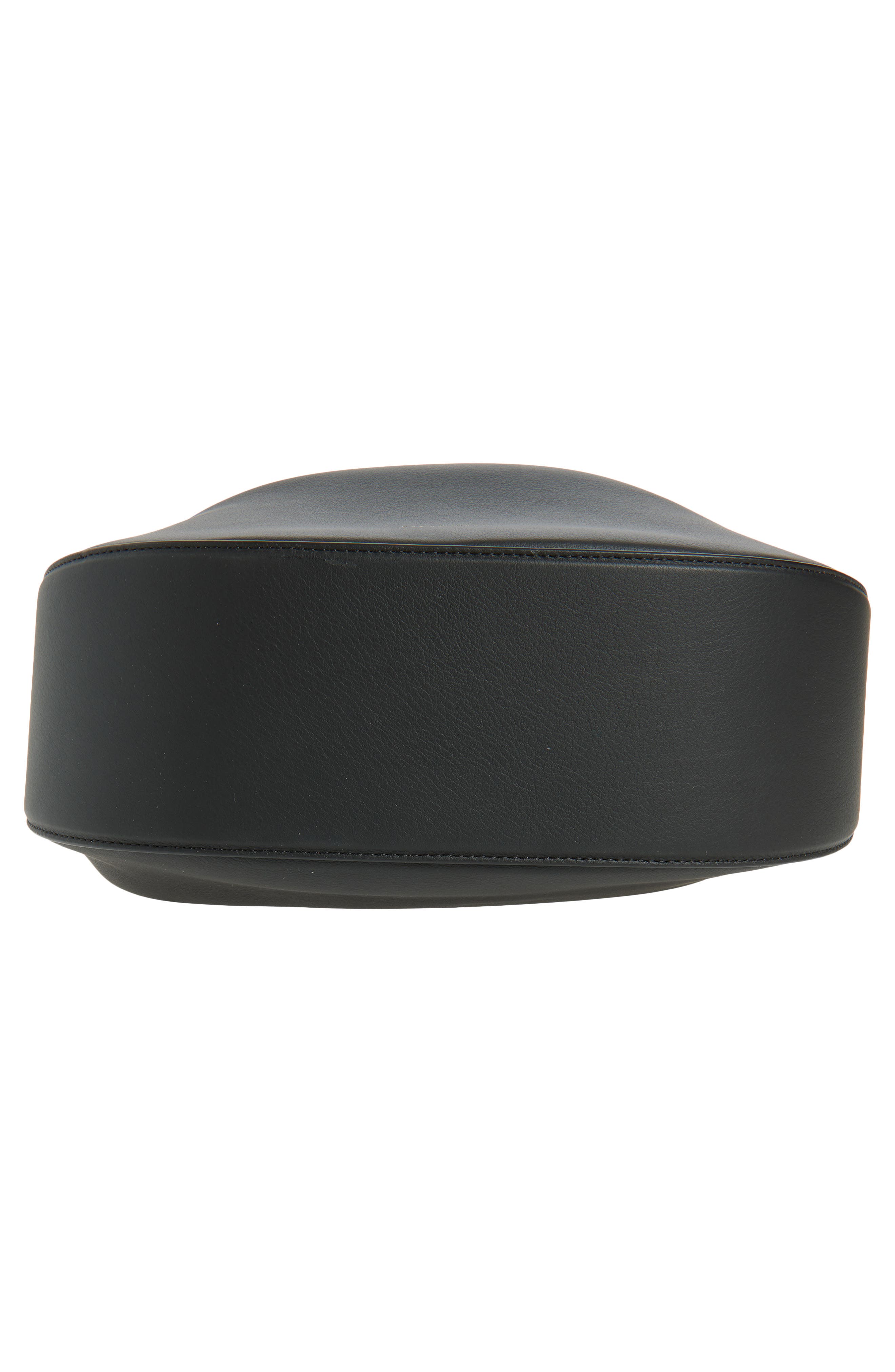 Strathberry Crescent Moon Leather Shoulder Bag, Alternate, color, Black