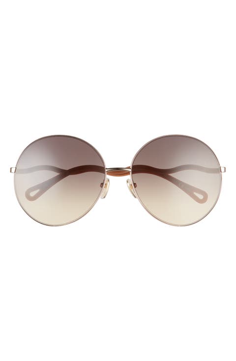 62mm Round Sunglasses