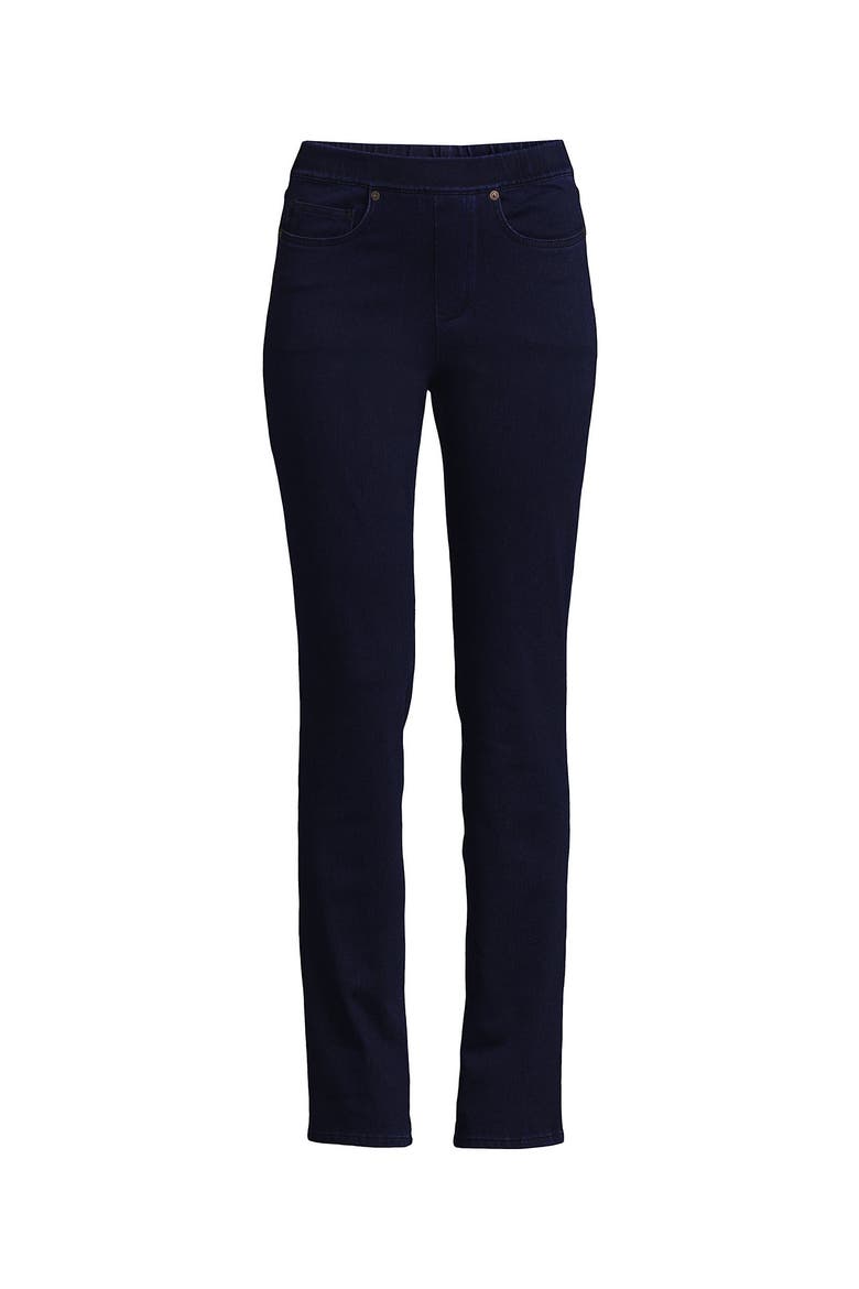 Starfish High Rise Knit Denim Straight Jeans, Alternate, color, Dark Indigo