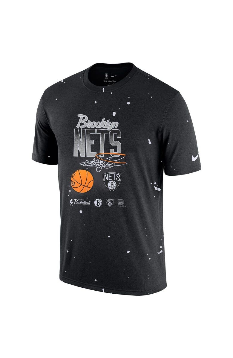 Nike Men's Nike Black Brooklyn Nets Courtside Splatter T-Shirt, Alternate, color, Black