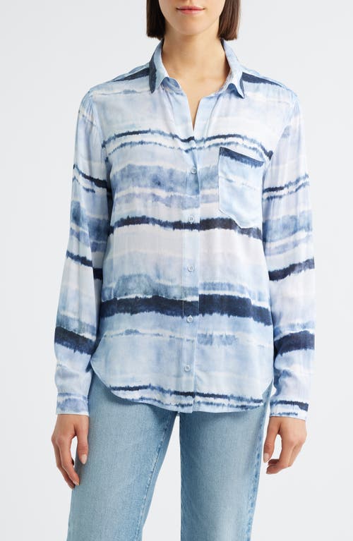 Cloth & Stone Stripe Button-up Shirt In Blue