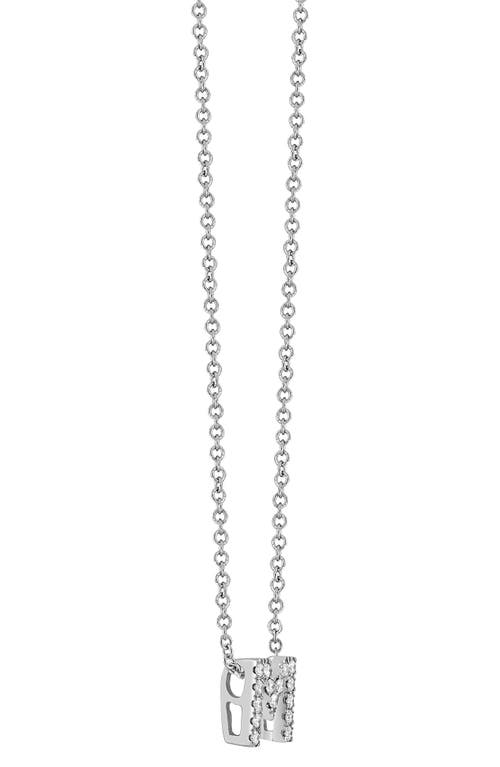 Bony Levy 18k Gold Pavé Diamond Initial Pendant Necklace In 18k White Gold - M