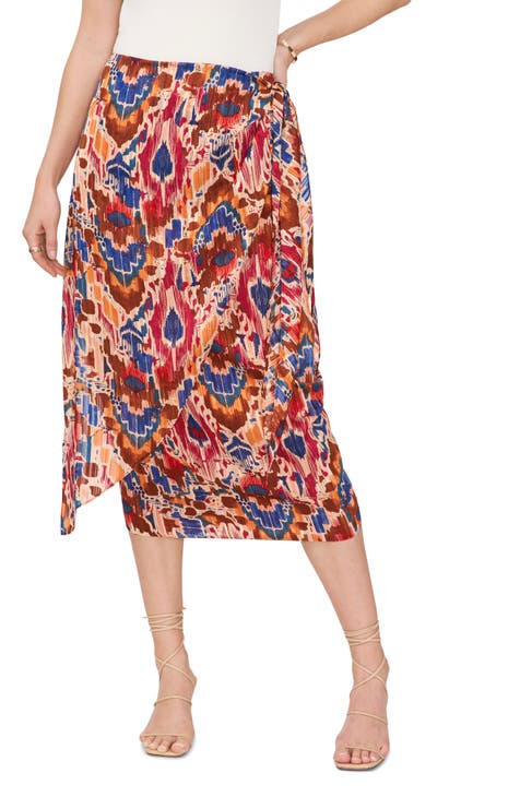 Side Tie Midi Skirt