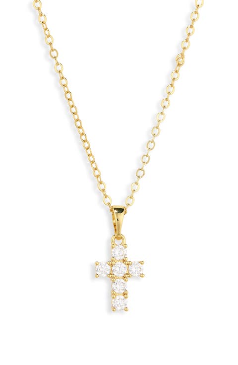 Dainty Crystal Cross Pendant Necklace