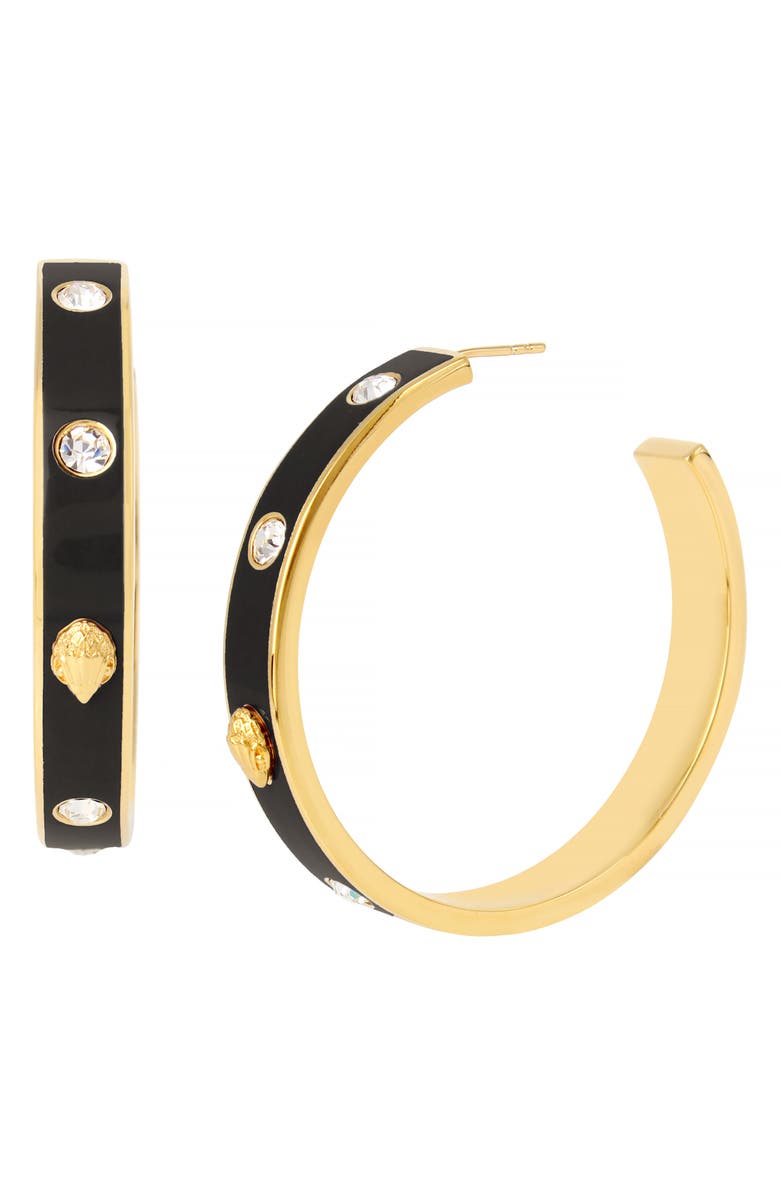 Kurt Geiger London Eagle Crystal Huggie Hoop Earrings, Main, color, 