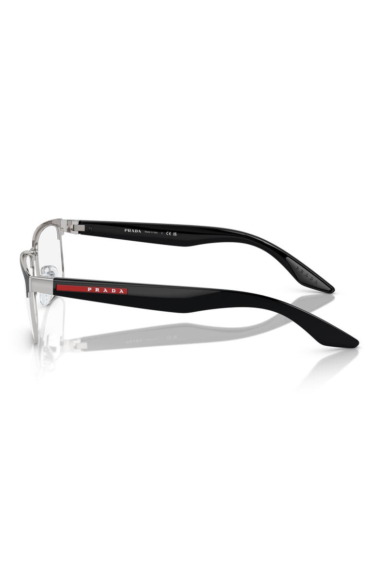 56mm Rectangular Optical Glasses, Alternate, color, BLACK