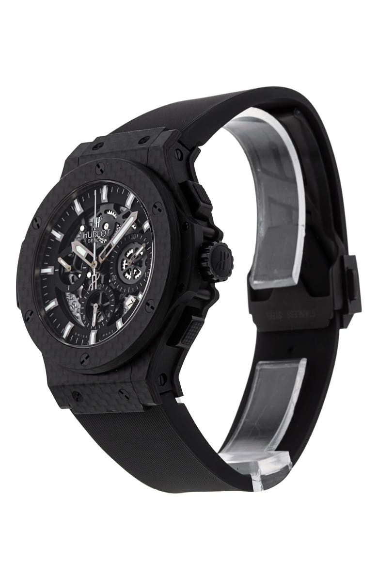 Watchfinder & Co. Hublot Preowned Classic Fusion Chronograph Rubber Strap Watch, 45m, Alternate, color, 