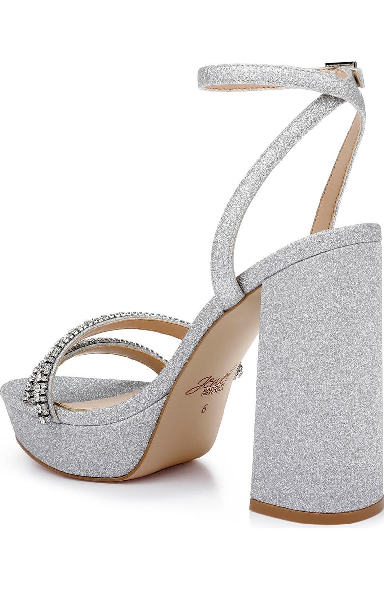 Jewel Badgley Mischka Rochel Platform Sandal, Alternate, color, Silver