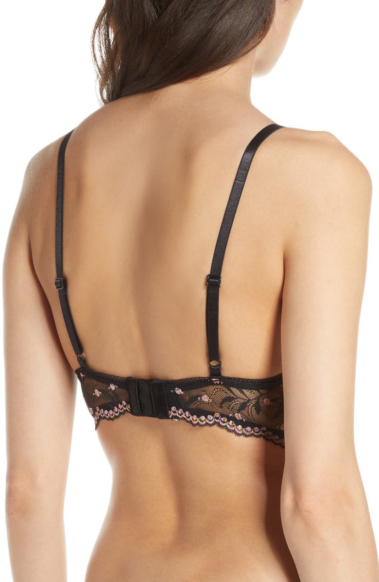 Calvin Klein Floral Lace Longline Bralette, Alternate, color, 