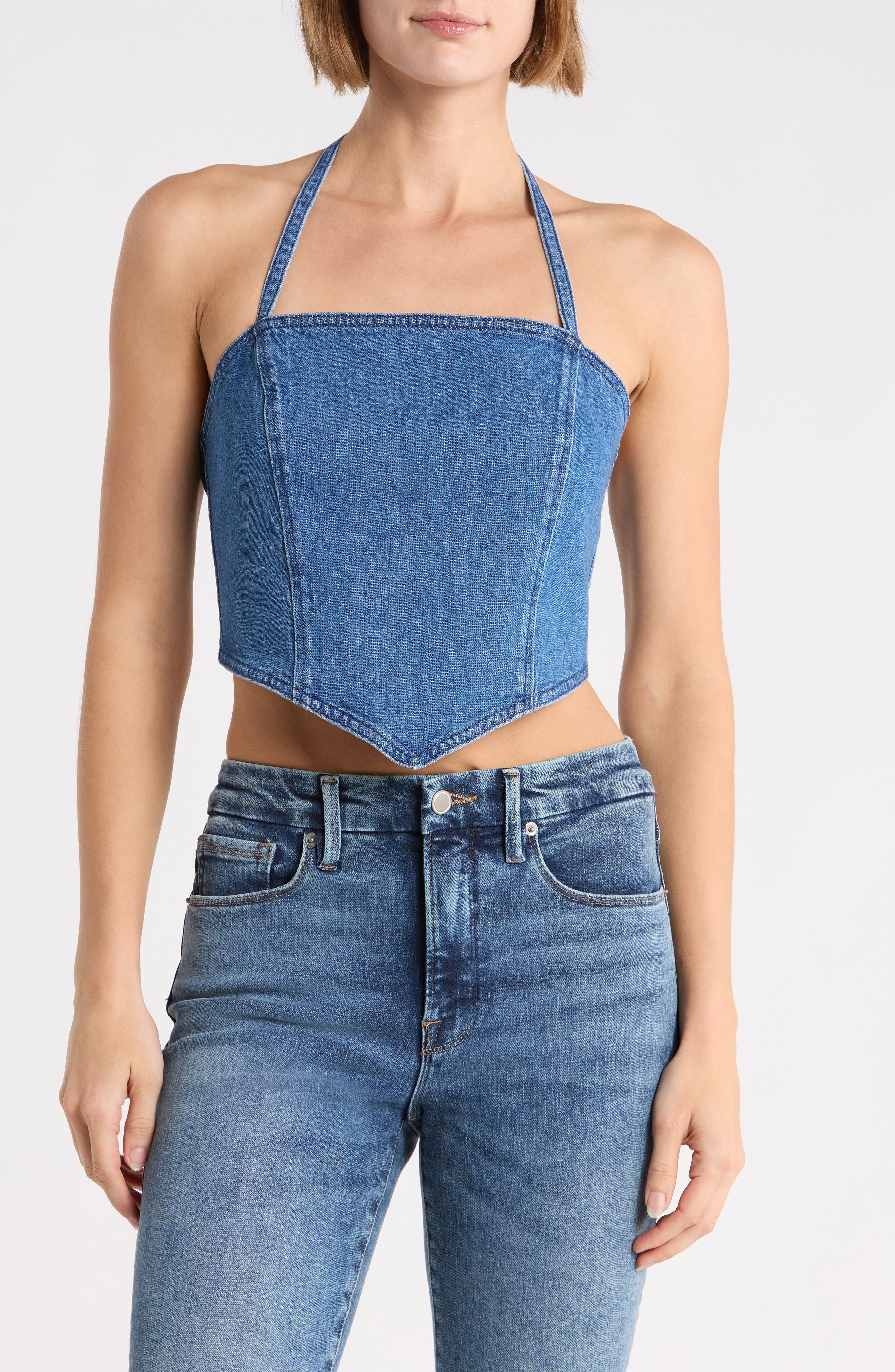 The Recess Denim Halter Top