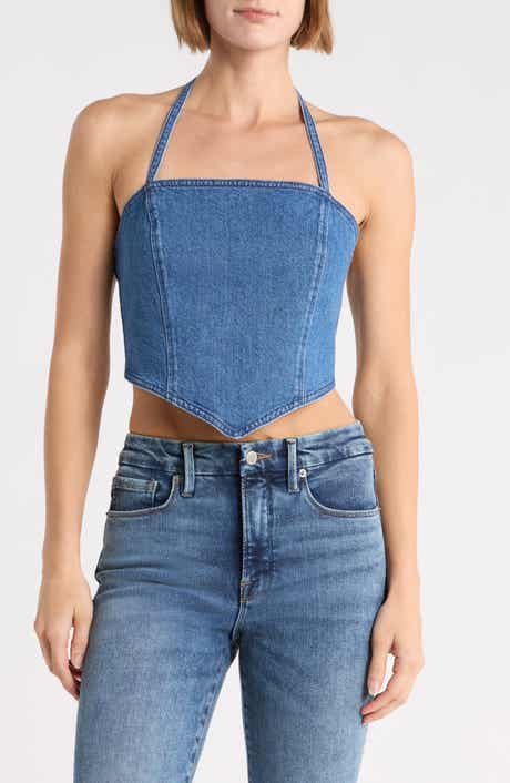 The Recess Denim Halter Top