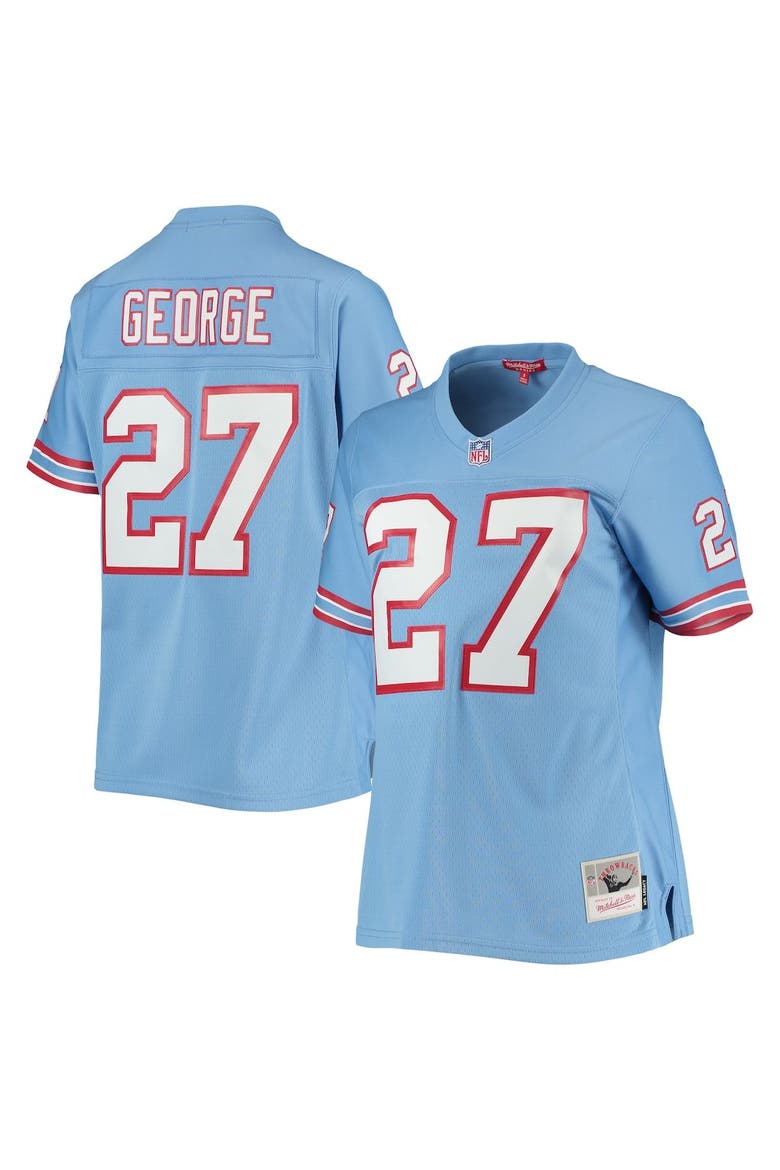 Women's Mitchell & Ness Eddie George Light Blue Houston Oilers Legacy Replica Player Jersey, Main, color, Light Blue