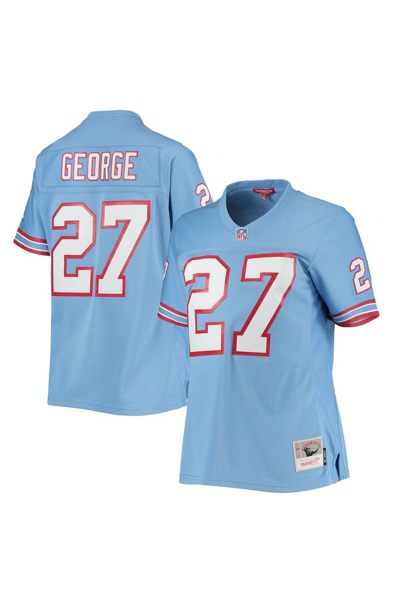 Mitchell & Ness Women's Mitchell & Ness Eddie George Light Blue Houston Oilers Legacy Replica Player Jersey, Main, color, Light Blue