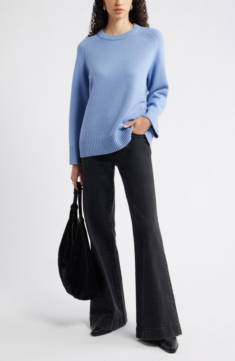 Nordstrom Crewneck Wool & Cashmere Sweater, Alternate, color, Blue Bel Air