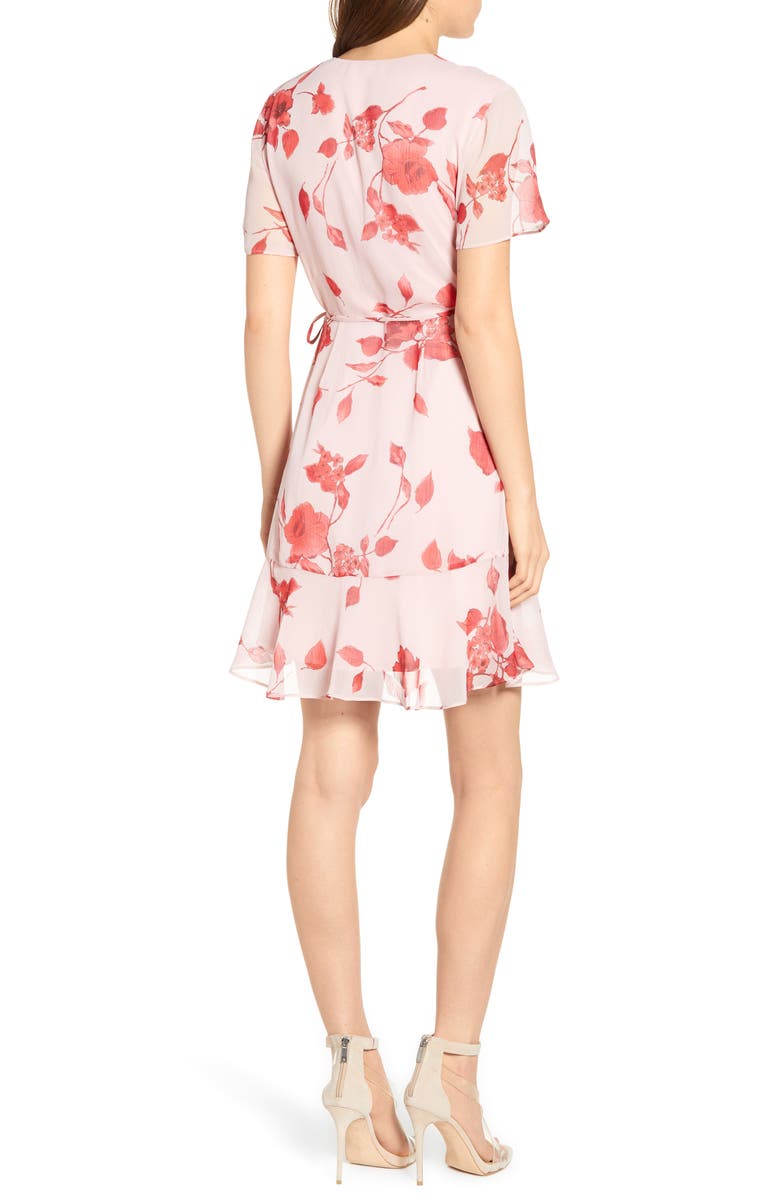 All in Favor Isabella Wrap Minidress, Alternate, color,