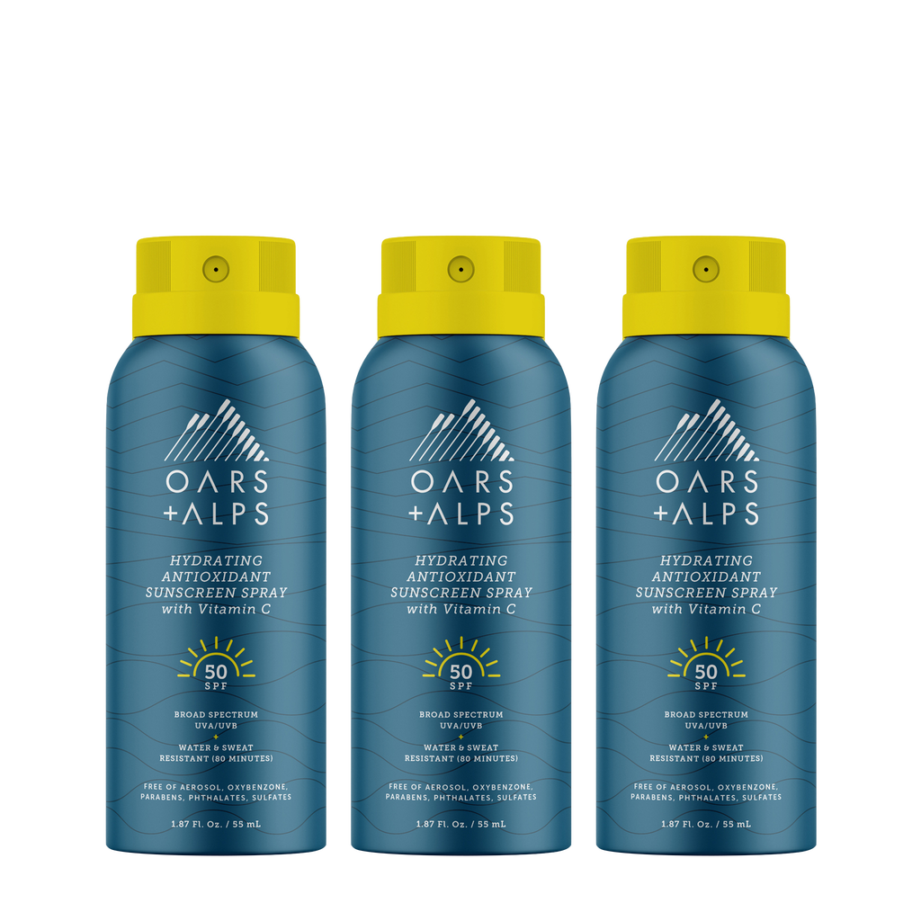 Oars + Alps Spf Travel Spray Trio In Blue