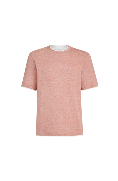 T-shirt with faux-layering