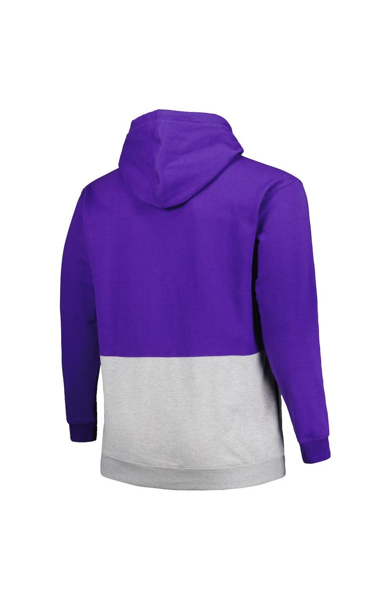 FANATICS Men's Fanatics Branded Purple Los Angeles Lakers Big & Tall Anorak Half-Zip Hoodie, Alternate, color, Purple