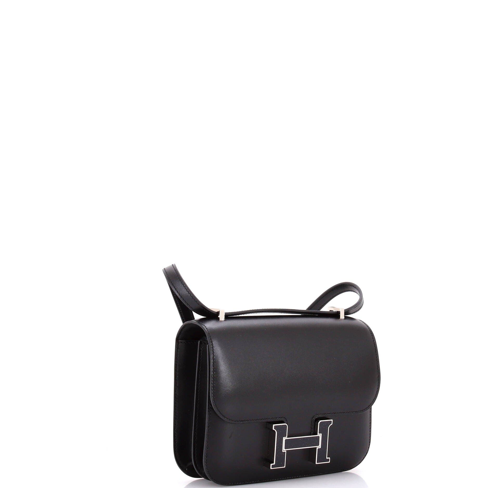 Pre-Owned Hermes Constance Bag Box Calf with Aventurine 18, Alternate, color, Noir