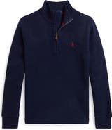 Polo Ralph Lauren Kids' Estate Rib Quarter Zip Pullover Sweater