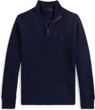Polo Ralph Lauren Kids' Estate Rib Quarter Zip Pullover Sweater