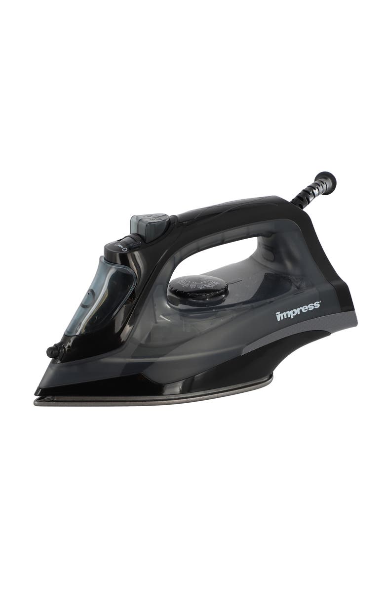 Impress Mid-Size Steam and Dry Iron With Spray and Steam Burst Function, Main, color, Black