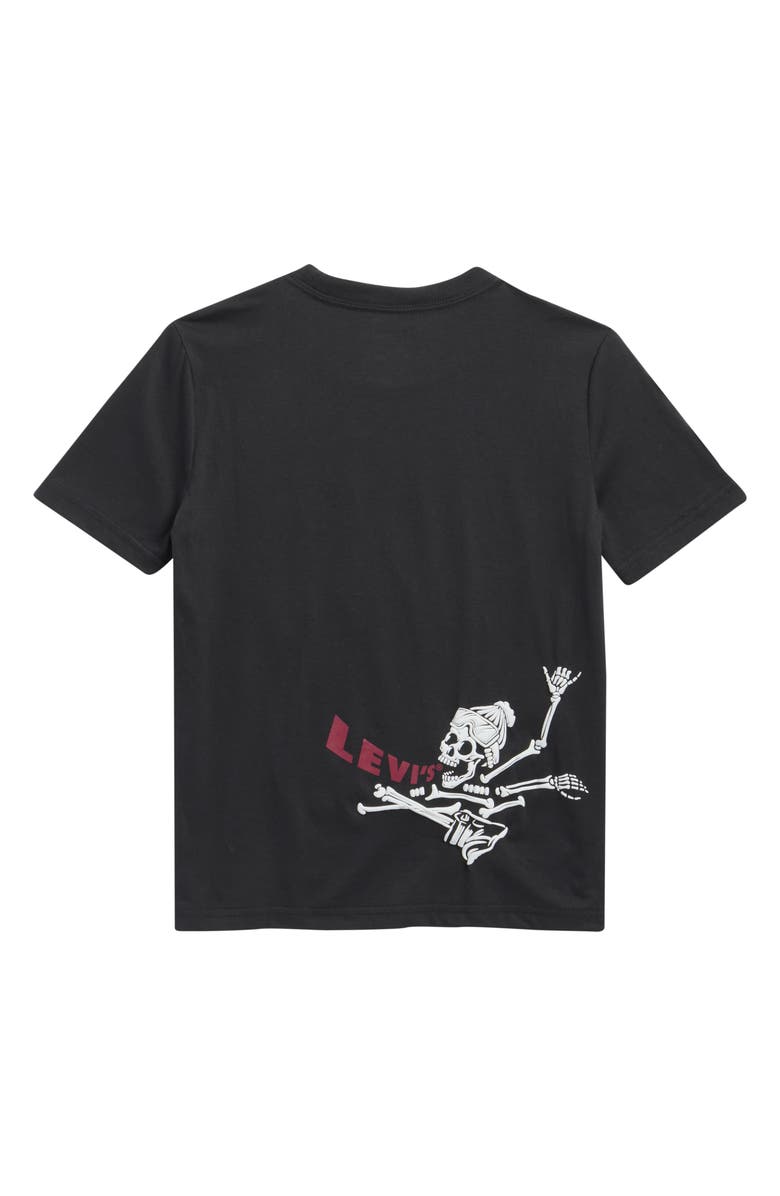Levi's Kids' Shredding Skeleton Graphic T-Shirt, Alternate, color, Jet Black
