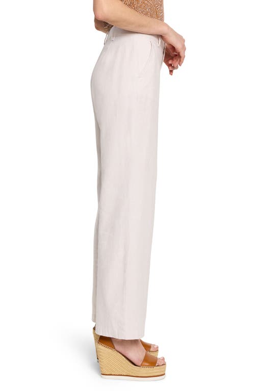 Nic + Zoe Nic+zoe Eliot Cotton & Linen Wide Leg Pants In White