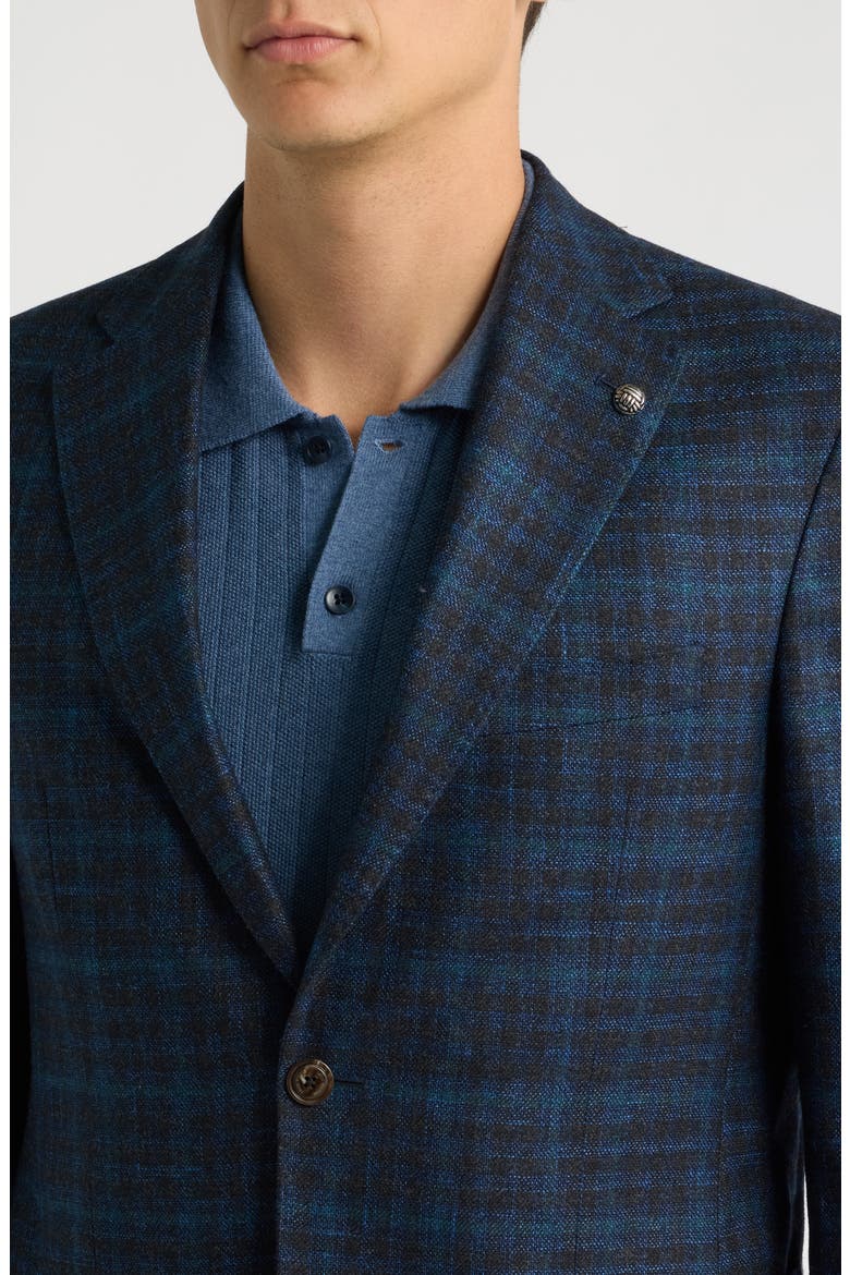 Morton Wool, Silk, Linen & Cashmere Sport Coat, Alternate, color, NAVY