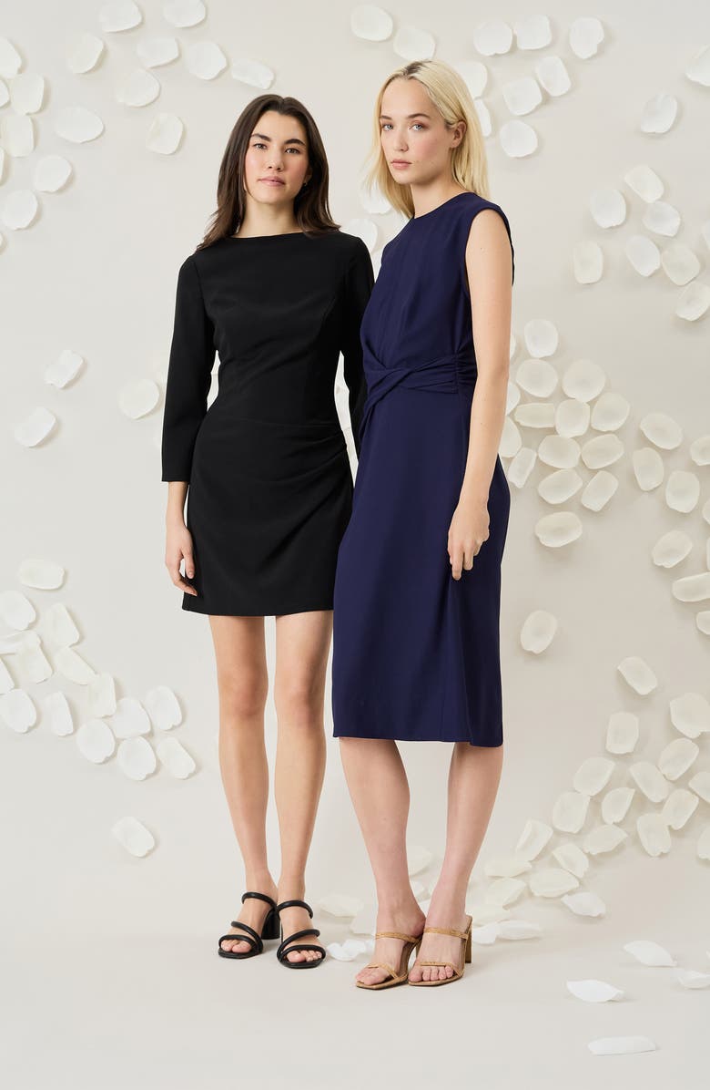 Luxely Beach Crepe Midi Dress, Alternate, color, Evening Blue