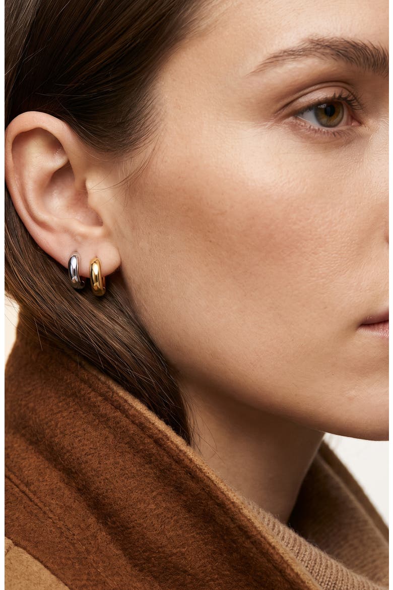 Zoe Set of 4 Huggie Hoop Earrings, Alternate, color, GOLD/ SILVER