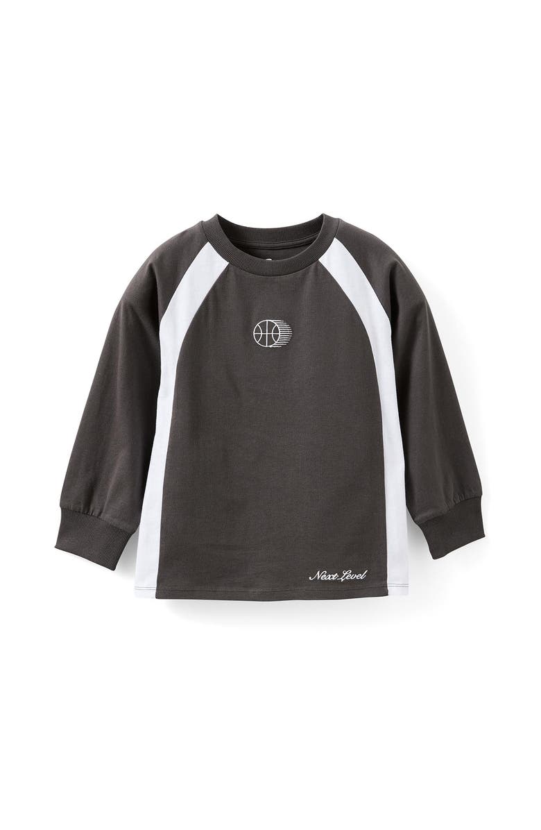 Cotton On Kids Kid's Moto Panelled Long Sleeve Tee, Main, color, Phantom Next Level