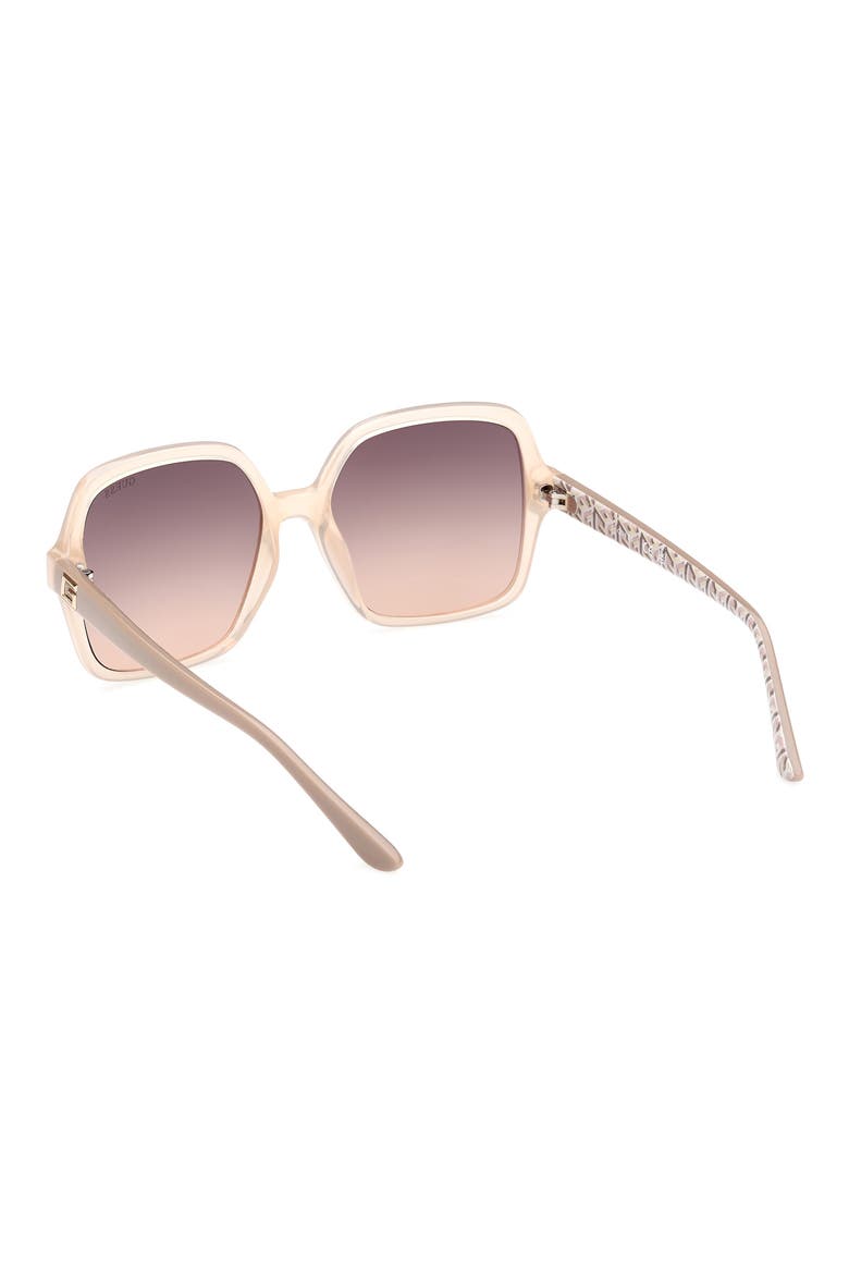 Square Sunglasses, Alternate, color, SHINY BEIGE / GRADIENT BROWN
