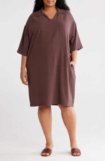 Renee C Johnny Collar Shift Dress
