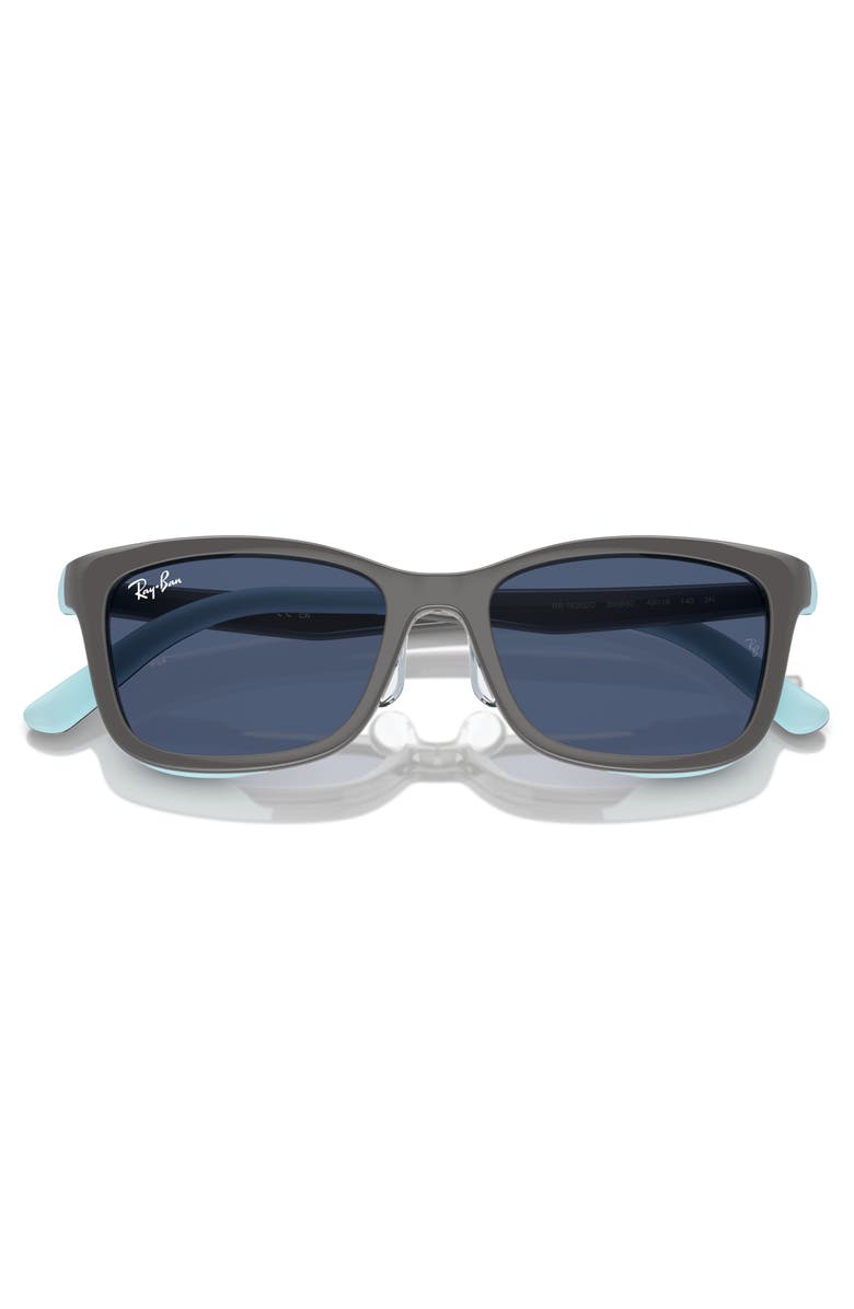 Ray-Ban Kids' 49mm Rectangular Optical Glasses & Clip-On Sunglasses, Alternate, color, Dark Blue