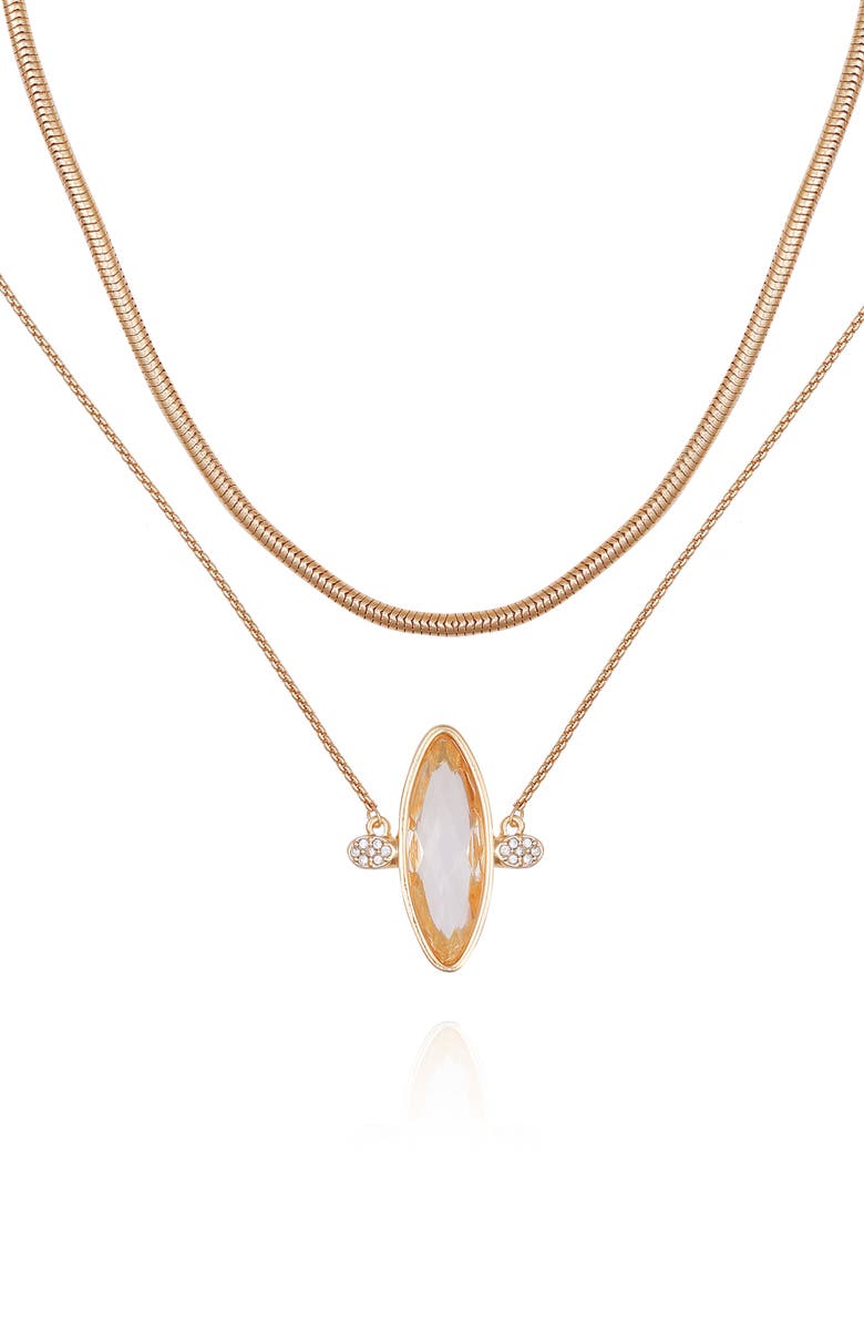 Vince Camuto Set of Two Necklaces, Main, color, Gold Tone