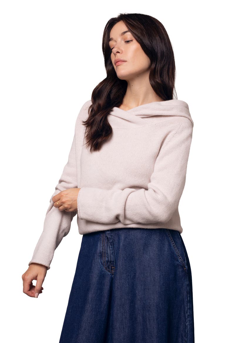 Collared Slouch Jumper, Alternate, color, Swansdown